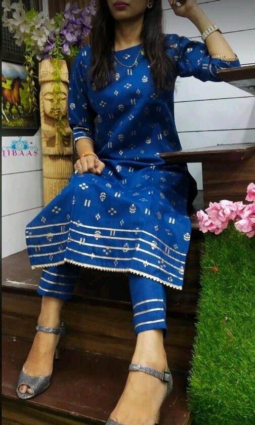 Shubh 2 Cotton Designer Fancy Ethnic Wear Kurti With Pant Collection